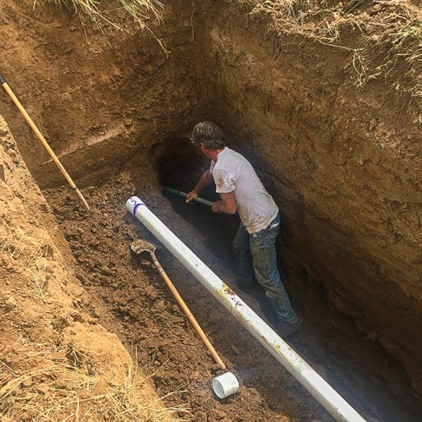 Irrigation repair on Three Feathers Estate & Vineyard