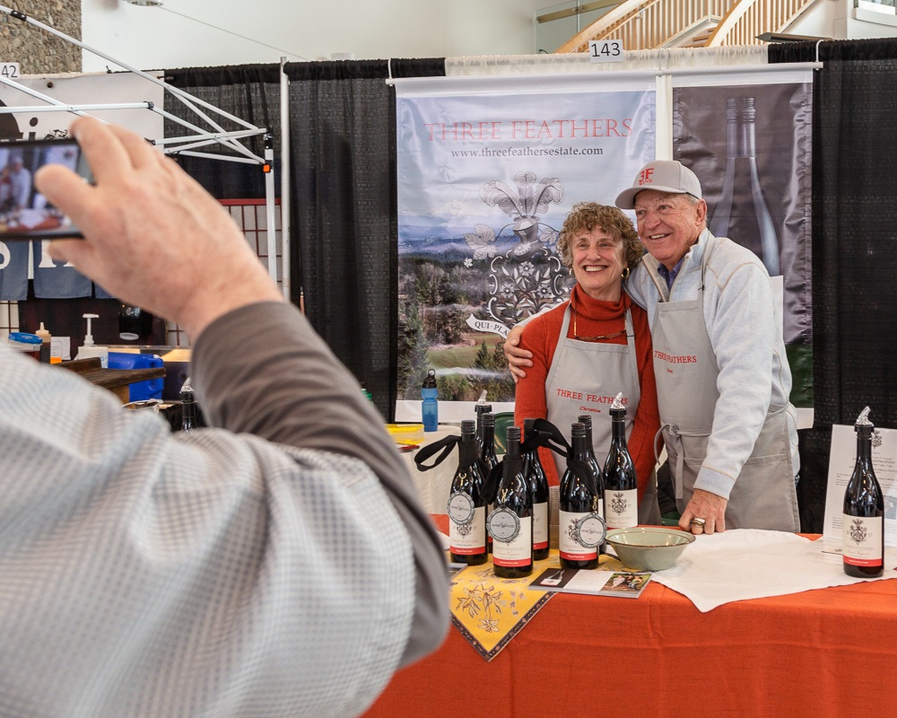 Christine (left) and Victor (right) representing Three Feathers