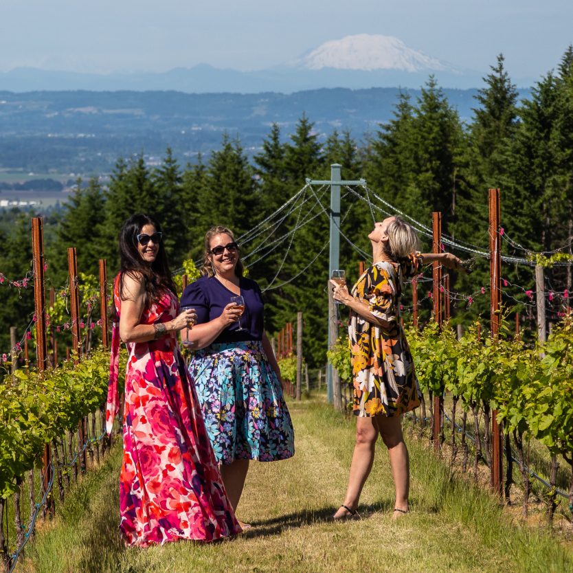 Three graces at Three Feathers during our 4th annual Memorial Weekend Wine Tasting event.