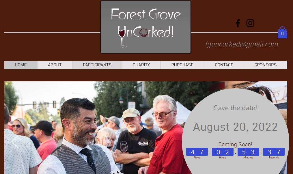 Three Feathers Wine Pour at Forest Grove Uncorked 2022.