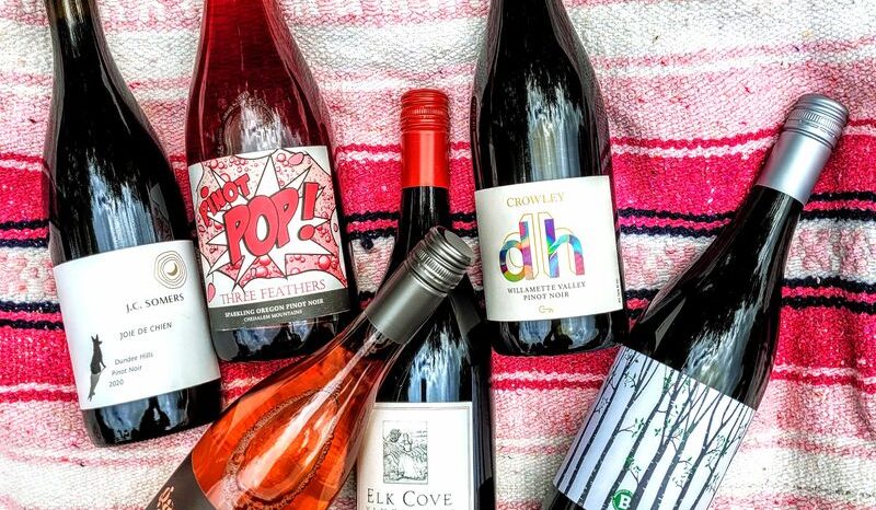 Photo by Michael Alberty, published in The Oregonian, including Three Feathers Pinot POP.