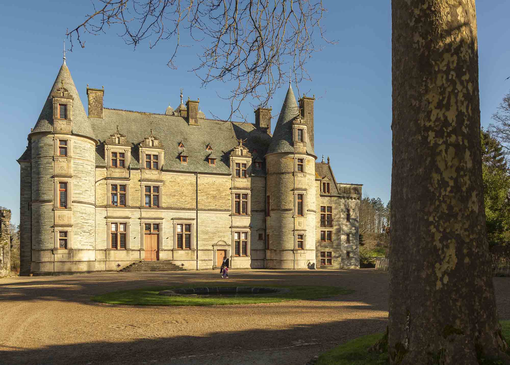 Facade of Château des Ravalet, Cherbourg-en-Cotentin, Normandy, France.  This Château is home to a Remarkable Garden with arboretum, greenhouse (French label of excellence).